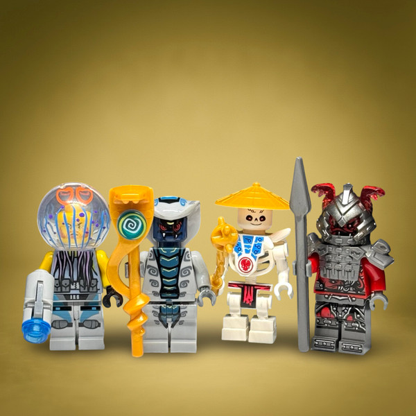 Ninjago Minifigures - Bone Soldier, Serpentine Rattla, Jelly Shark Army