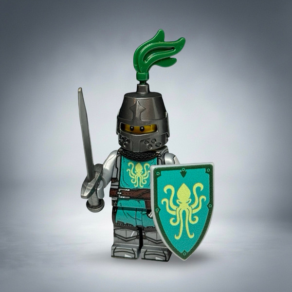 Kraken Knight Castle Warior Minifigure with Sword Shield