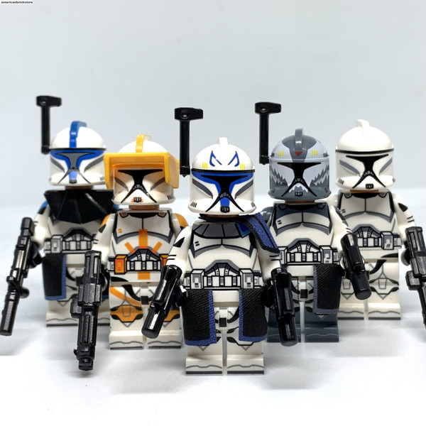 Phase 1 Clone Trooper Minifigures Star Wars Captain Rex Commander Cody Commander Wolffe Muunilinst ARC Trooper