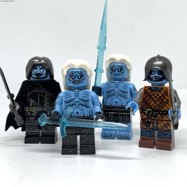 White Walker and Wight Game of Thrones Minifigures Zombie Undead Army