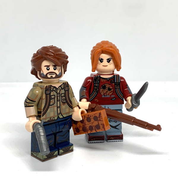 The Last of Us Minifigures Joel and Ellie Zombie Apocalypse Game Figures