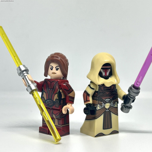 Jedi Revan and Bastila Shan Minifigures Star Wars The Old Republic Jedi Darth Revan