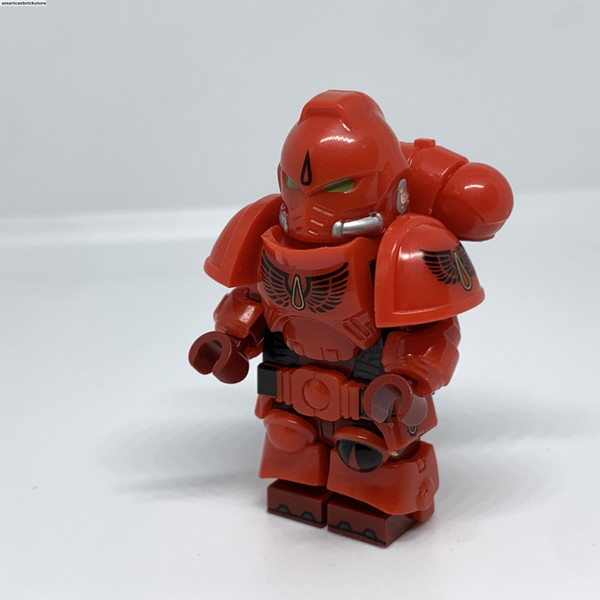 Space Marine Blood Angel Minifigure Warhammer 40k Adeptus Astartes (Red)