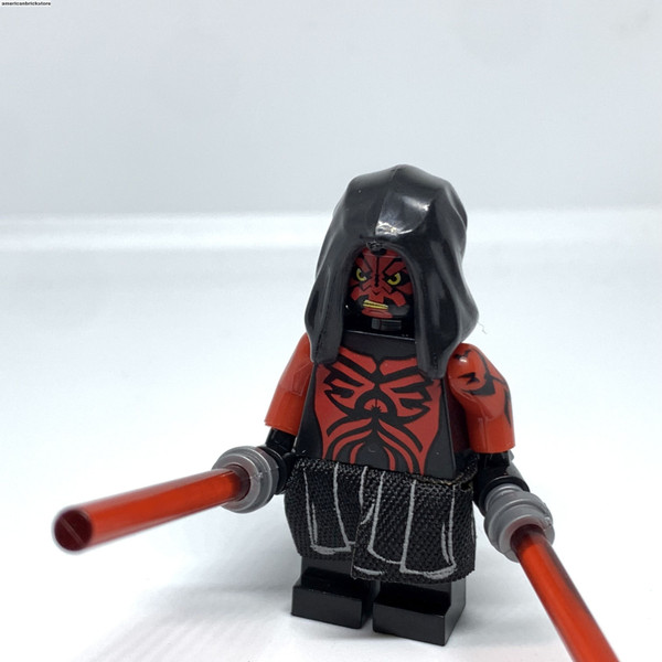 Darth Maul Minifigure Star Wars The Clone Wars Shirtless with Hood