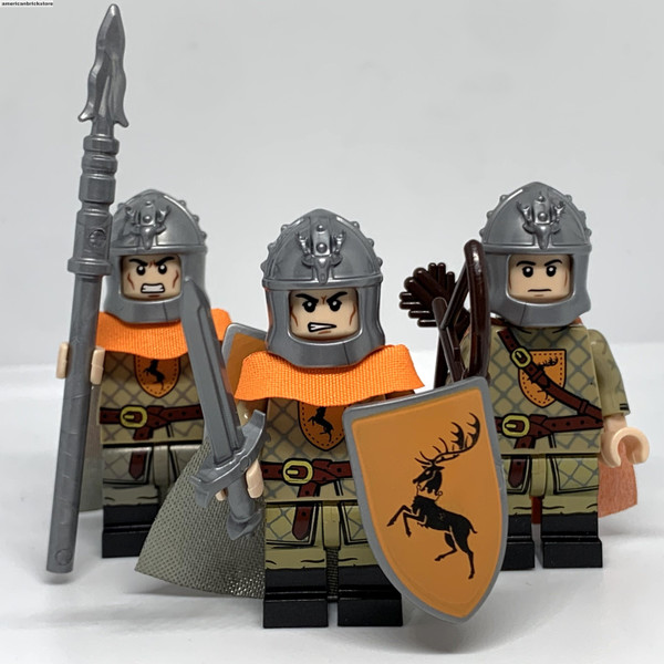 Game of Thrones Minifigures Baratheon Army Archer Swordsman Spearman