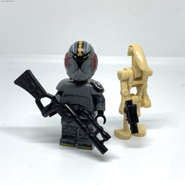 Blackout Clone Trooper Minifigure Star Wars The Clone Wars Comms Trooper vs Battle Droid