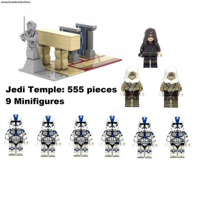 Star Wars Jedi Temple Building Set with Minifigures 501st Clone Troopers  Anakin Skywalker Jedi Temple Guards Order 66 - AmericanBrickStore