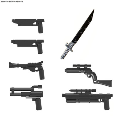 Brick Tactical Printed Darkblade Darksaber For Star Wars Minifigures – NEW