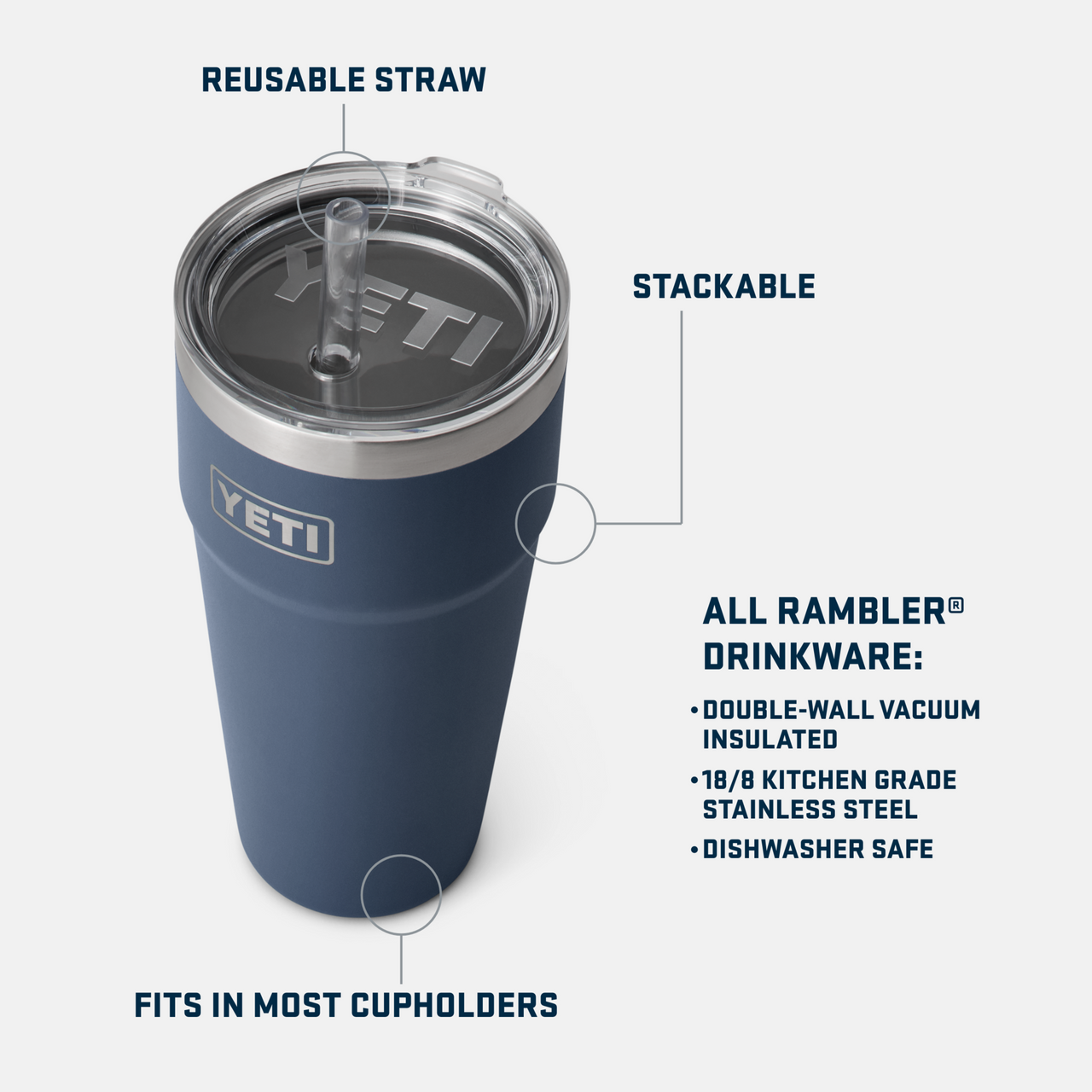 Yeti Rambler 26 oz Straw Bottle (Seafoam)