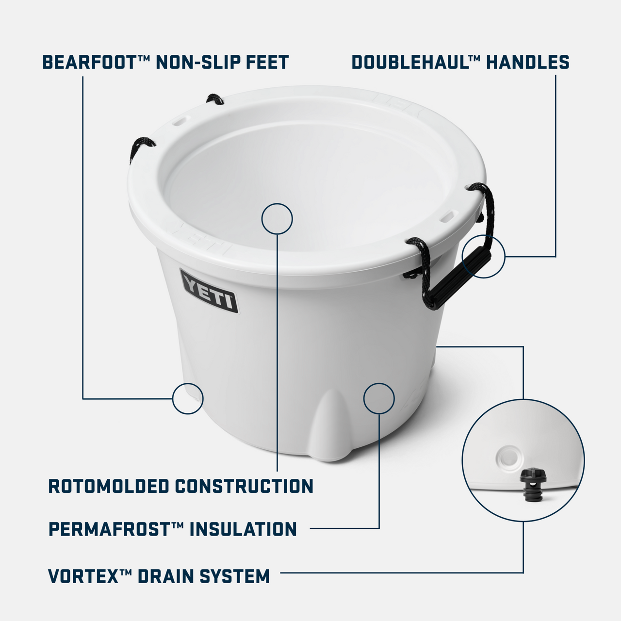 YETI Rambler Beverage Bucket White - Backcountry & Beyond