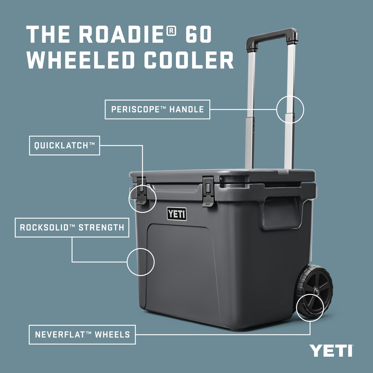 Roadie 60 Wheeled Cooler - Rescue Red