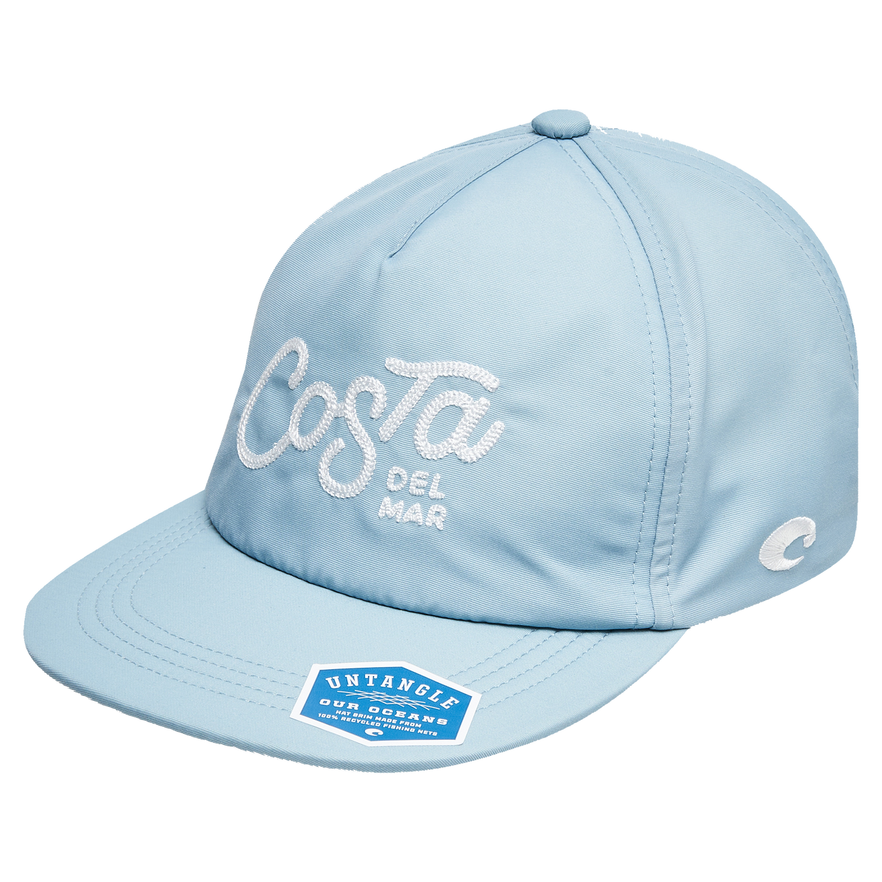 Costa Chainstitch Unstructured Hat - Light Blue