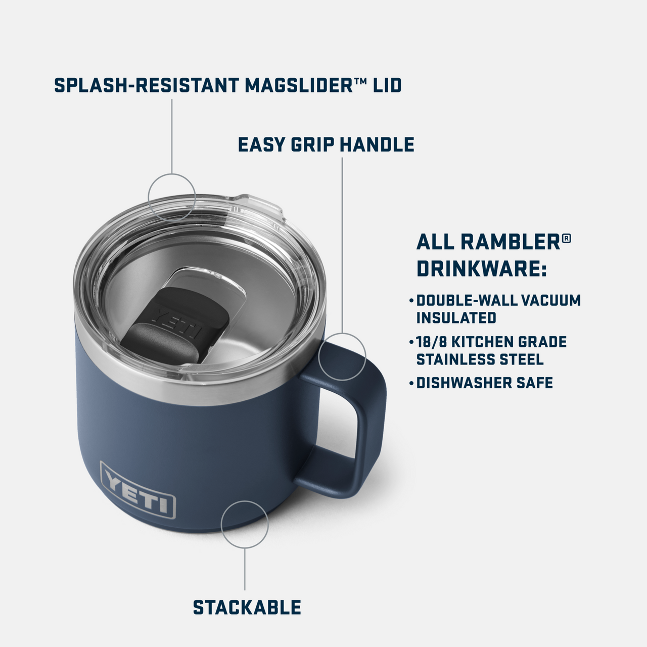 Shop DMC & YETI 14oz Rambler Mug | Dark Matter Coffee