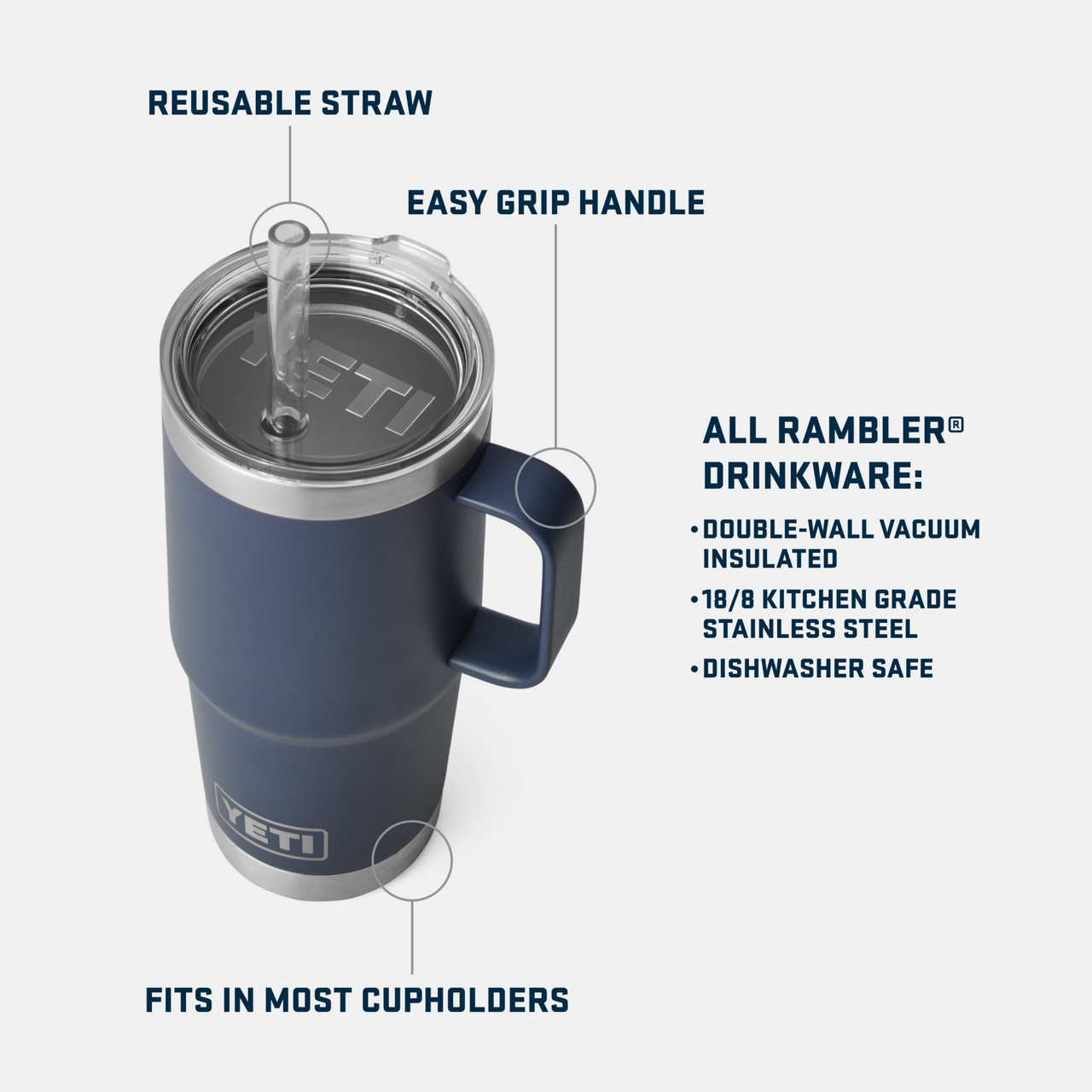 YETI® Rambler 25 OZ Straw Mug Camp Green