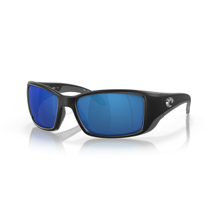 Costa Del Mar Brine 580P Sunglasses Matte Black / Blue Mirror