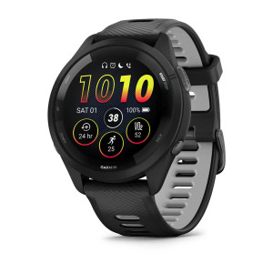 Garmin Forerunner 165 45mm GPS Watch with Heart Rate Monitor - Medium /  Large - Mist Grey/Whitestone