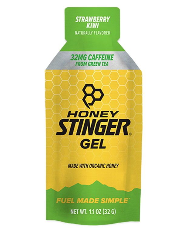 Honey Stinger Organic Energy Gels - Strawberry Kiwi - Caffeinated