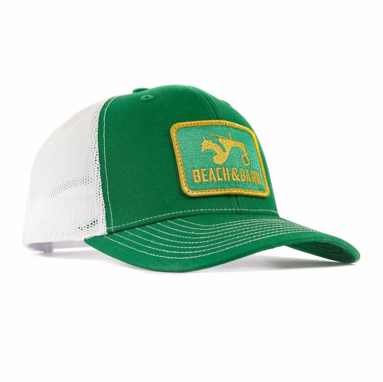 Beach and Barn Wavy Gravy Snapback Hat - Kelly Green/White