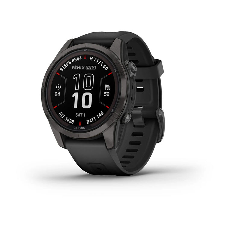  Garmin Fenix 7S Pro Sapphire Solar, Carbon Gray Titanium w/ Black Band 