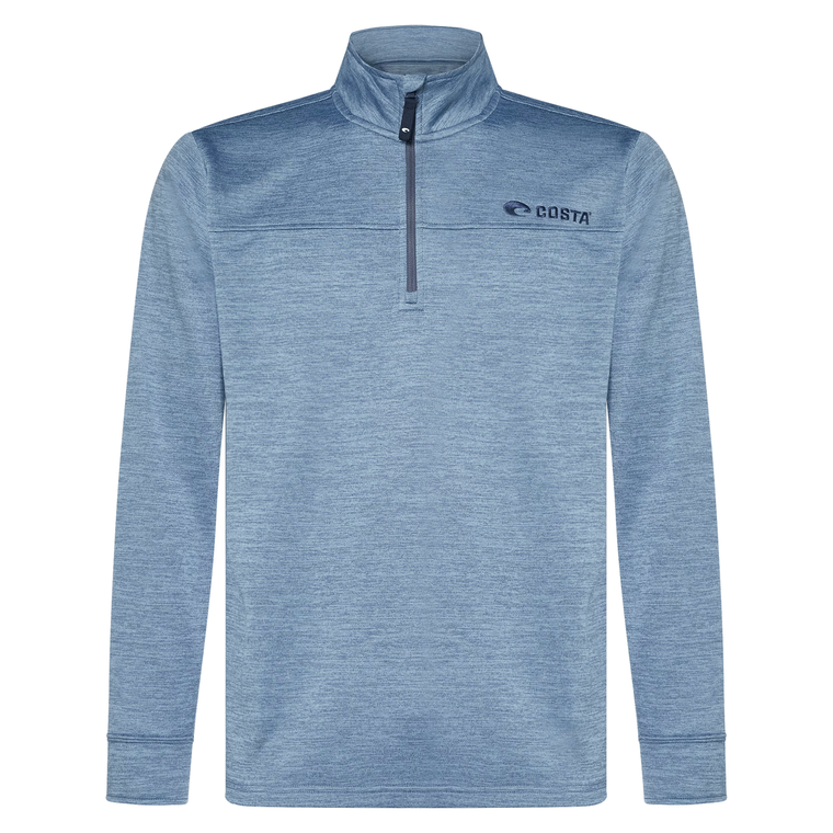 Costa Del Mar Costa Harbor Quarter Zip Fleece - Heather Heron Blue 