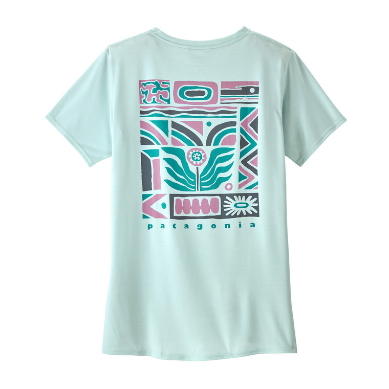  Patagonia W's Cap Cool Daily Graphic Shirt - Dawn to Dusk: Wispy Green X-Dye 