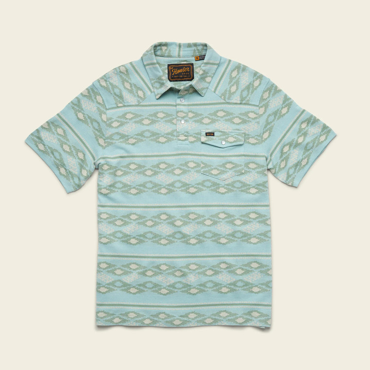  Howler Brothers Ranchero Jacquard Polo - Taki Jacquard : Seafoam S24 