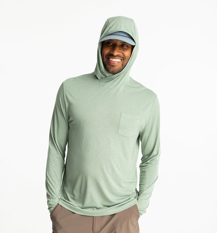  Free Fly Men's Bamboo Lightweight Hoodie - Palm Green S24 