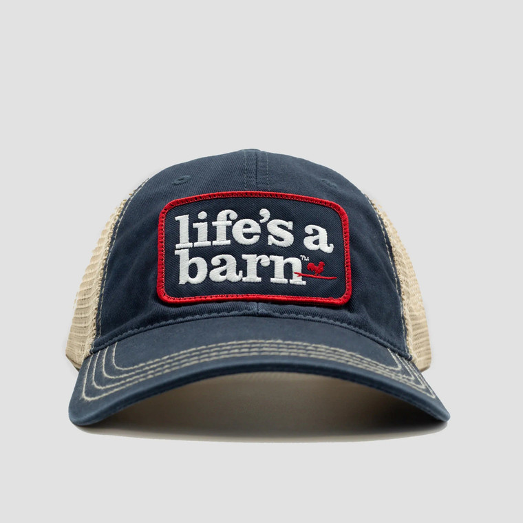  Beach & Barn Life's A Barn Unstructured Hat - Navy/Khaki S24 