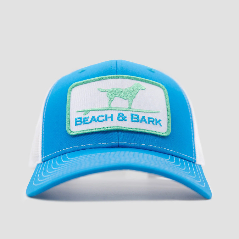  Beach & Barn Beach & Bark Snapback Hat - Cyan/White S24 