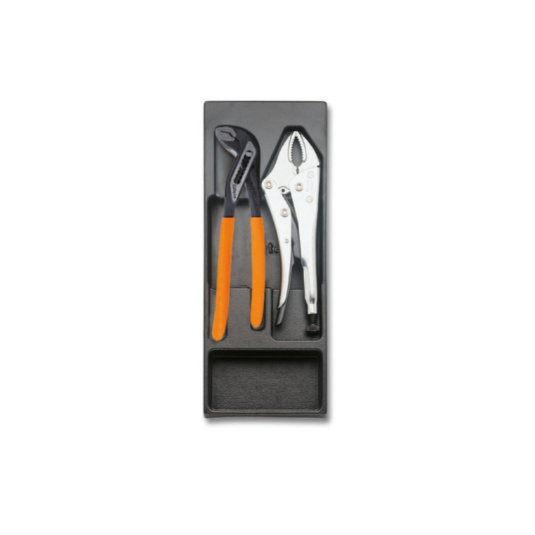 Beta Tools T153 - Slip joint and Self Locking Pliers Set in Tray