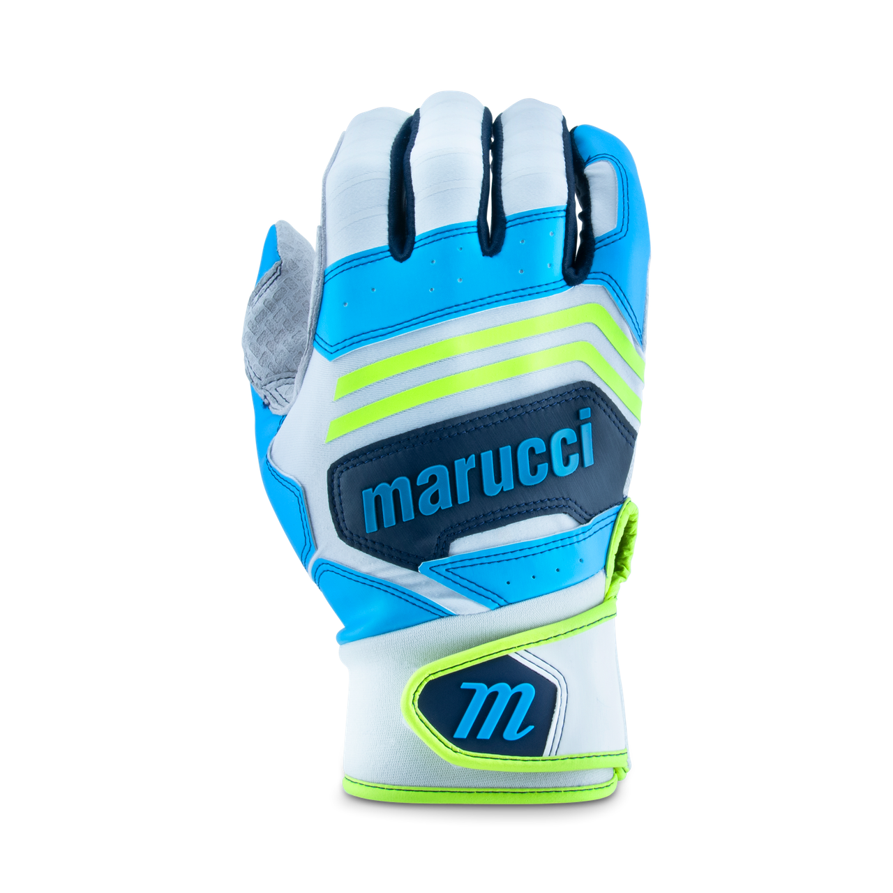 Gants De Frappe Baseball Marucci Youth PWR Fade – Marine/Columbia – Taille Large