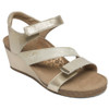 Aetrex Women's Brynn Quarter Strap Wedge Sandal - Gold - EW111 - Strap