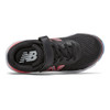 New Balance Kid's Bungee Lace 680v6 - Black with Tahitian Pink and Team Carolina - Aerial