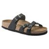 Birkenstock Franca Oiled Leather - Black (Regular Width) - 1021112 - Angle