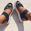 OTBT Women's Libra Wedge Sandals - Blue Camo - LIBRA/BLUECAMO - Lifestyle 