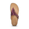 Aetrex Rita Women's Adjustable Thong Sandal - Pink Snake - AE811 - Aerial