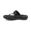 Aetrex Women's Izzy Adjustable Slide Sandal - Black Sparkle - SE230 - Profile