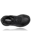 HOKA ONE ONE Women's Bondi Slip Resistant - Black / Black (Wide Width) - 1129351-BBLC - Aerial