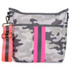 Haute Shore Blake Neoprene Crossbody Bag - Cairo - Blake/Cairo - Charcoal/ hot pink stripe strap
