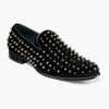 Stacy Adams Men's Spire Spiked Slip-On - Black and Silver - 25532-042 - Angle