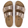 Birkenstock Women's Arizona Birko-Flor - Metallic Copper (Narrow Width) - 1023960 - Pair Aerial