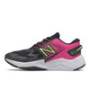 New Balance Little Kid's Rave Run - Black / Pink Glo / Bleached Lime Glo - YKRAVBP1 - Profile