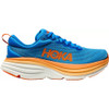 HOKA ONE ONE Men's Bondi 8 - Coastal Sky / Vibrant Orange (Wide Width) - 1127953-CSVO - Profile