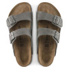 Birkenstock Men's Arizona Nubuck Leather - Desert Buck Whale Gray (Regular Width) - 1020752 - Pair Aerial