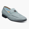 Stacy Adams Men's Quincy Moc Toe Bit Slip-On - Light Blue Suede - 25602-459 - Angle