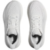 HOKA ONE ONE Women's Clifton 9 - White / White (Wide Width) - 1132211-WWH - Pair Aerial