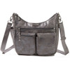 Baggallini Modern Everywhere Hobo - Silver Metallic Vegan Suede - EWH710-B0271 - Profile