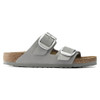 Birkenstock Women's Arizona Big Buckle Nubuck Leather - Dove Gray (Narrow Width) - 1022154 - Profile