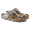 Birkenstock Women's Gizeh Big Buckle Nubuck Leather - Dove Gray (Regular Width) - 1022179 - Pair Angle