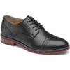 Johnston & Murphy Big Kid Conard Cap Toe - Black Full Grain - 28-5805 - Angle